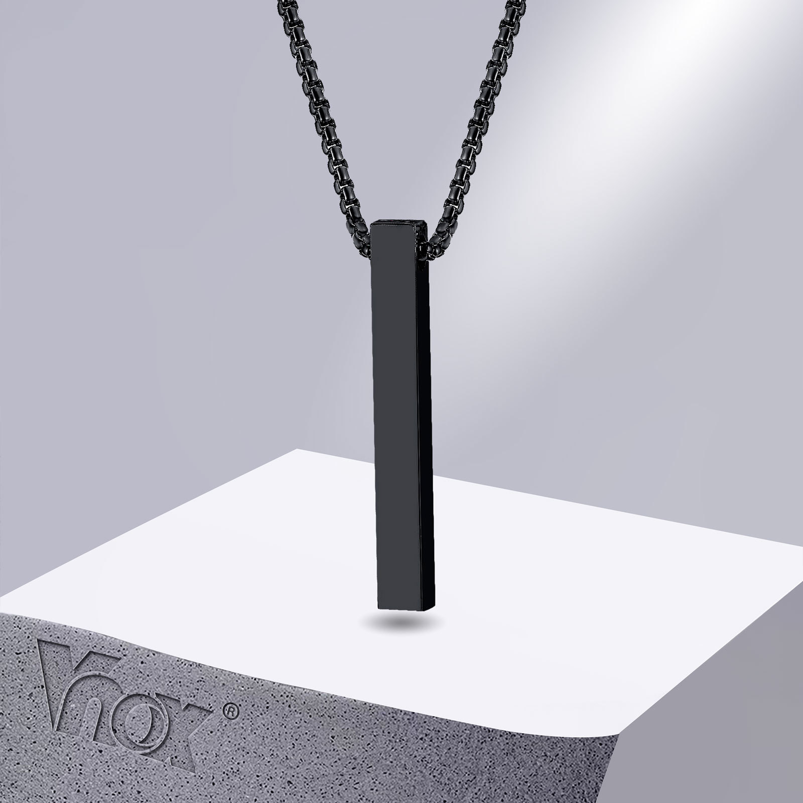 Vnox 5mm Pillar Necklace for M - Men Accessories Neck Chain ulasan dan harga